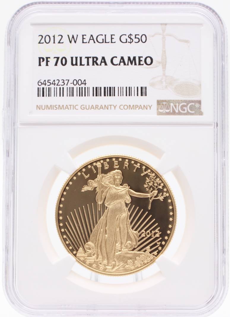 2012-W NGC PF70 $50 Gold American Eagle